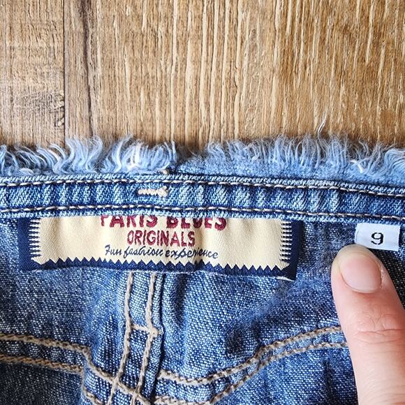 Vintage Paris Blues Raw Hem Wide Leg Jeans | Women's 9 - Picture 6 of 9